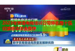 2023年跨境電商培訓(xùn)公司排名前十強(qiáng)權(quán)威榜單精選推薦
