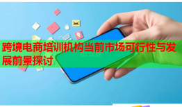 跨境電商培訓(xùn)機(jī)構(gòu)當(dāng)前市場(chǎng)可行性與發(fā)展前景探討