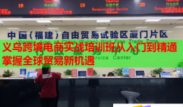 義烏跨境電商實戰(zhàn)培訓(xùn)班從入門到精通掌握全球貿(mào)易新機遇