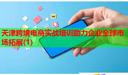 天津跨境電商實戰(zhàn)培訓(xùn)助力企業(yè)全球市場拓展(1)